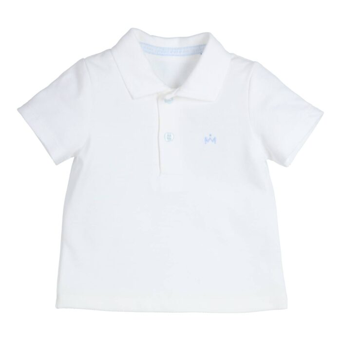 Gymp boys polo wit/lichtblauw