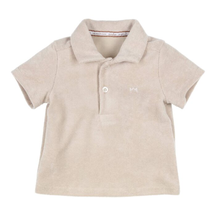 Gymp boys badstof polo beige