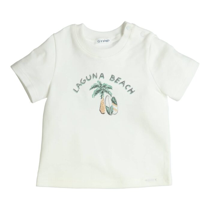 Gymp boys t-shirt 'laguna' creme/mint