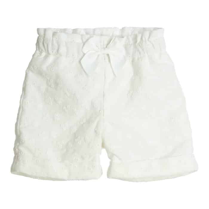 Gymp girls shortje broderie 5297 creme