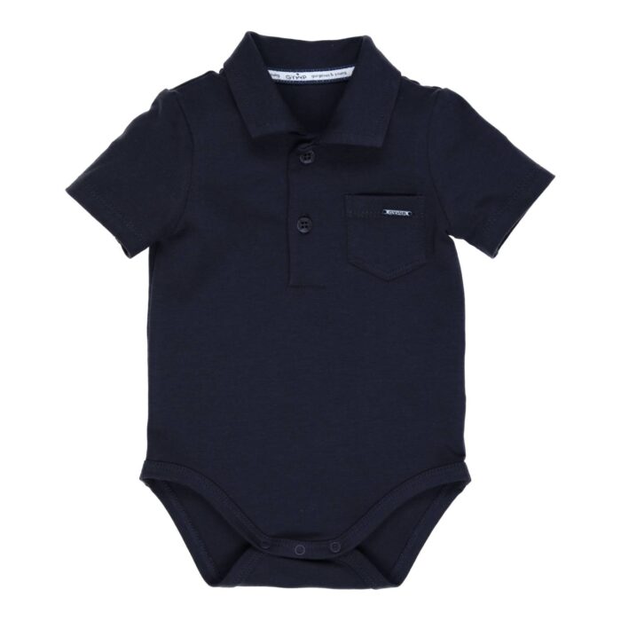 Gymp boys polo romper navy