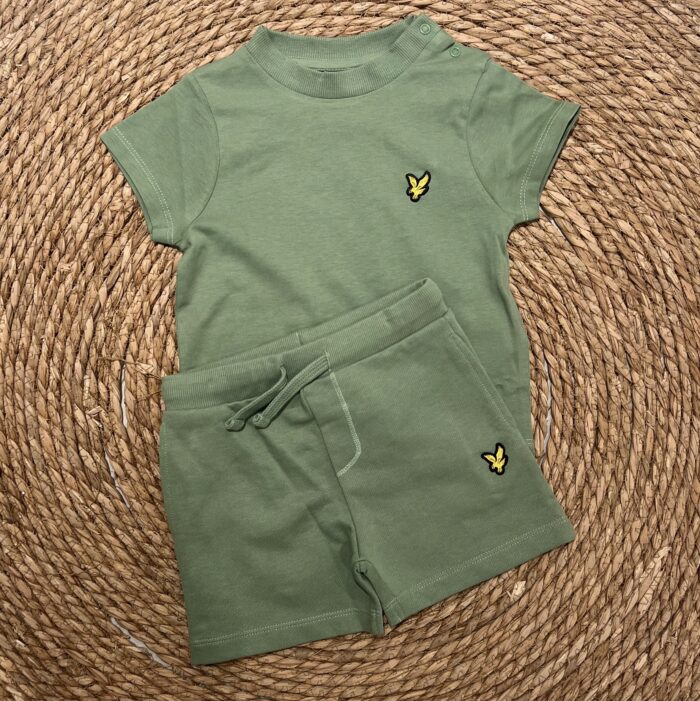 Lyle & Scott baby zomer set smoke green