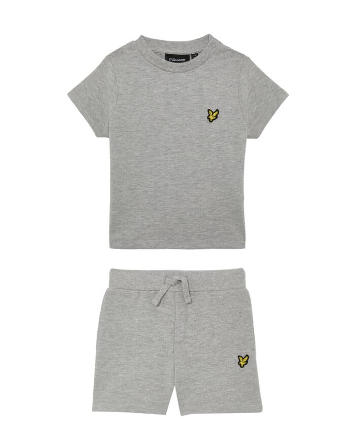 Lyle & Scott baby zomer set light grey