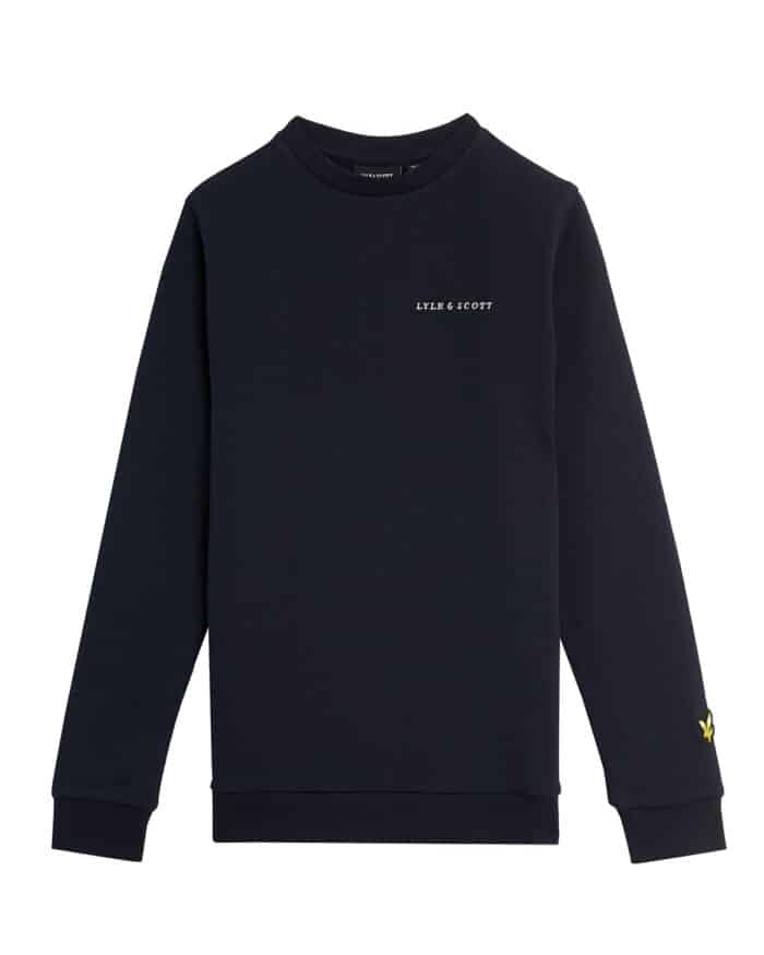 Lyle & Scott sweater script dark navy