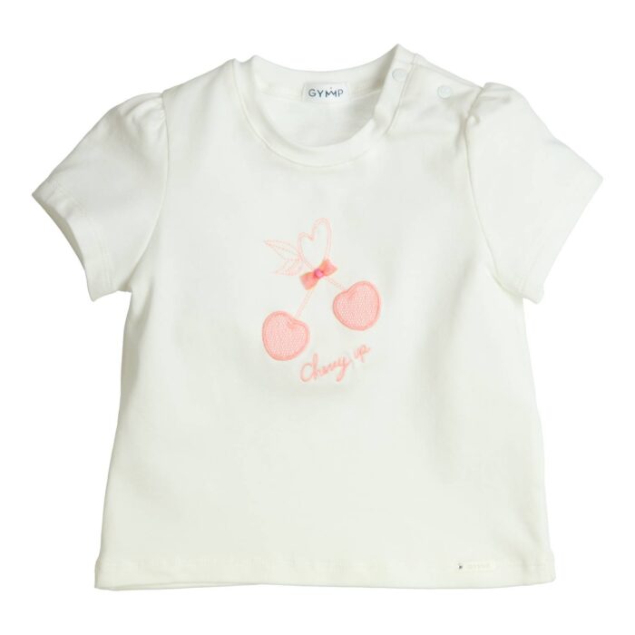 Gymp girls t-shirt 5397 off white/rose