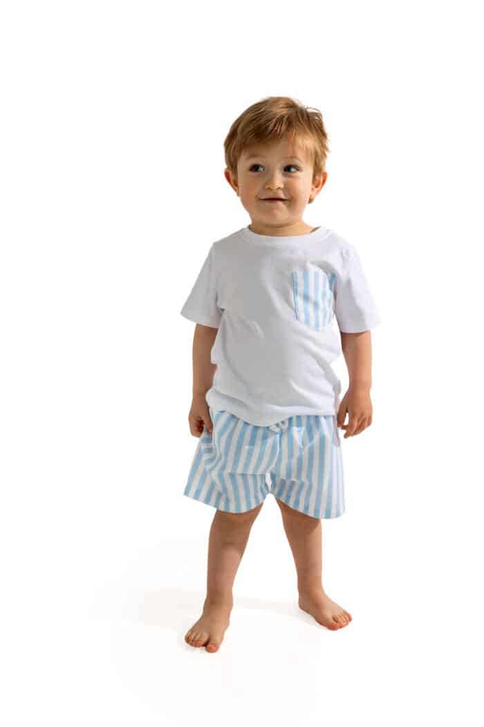 Meia pata shirt boys blue stripes