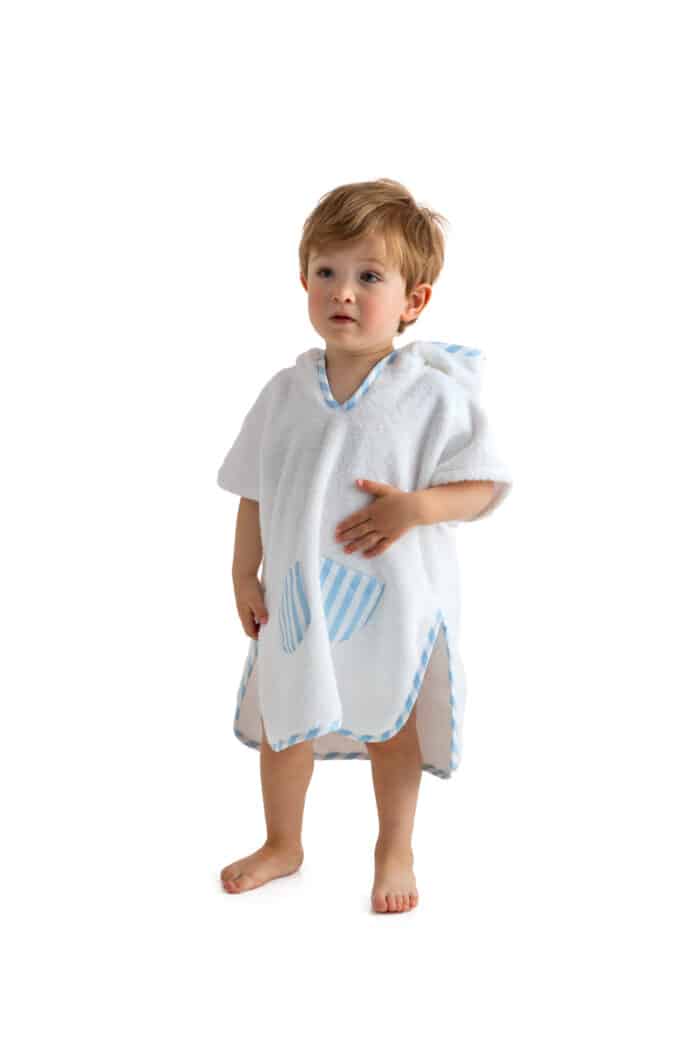 Meia pata poncho boys blue stripes